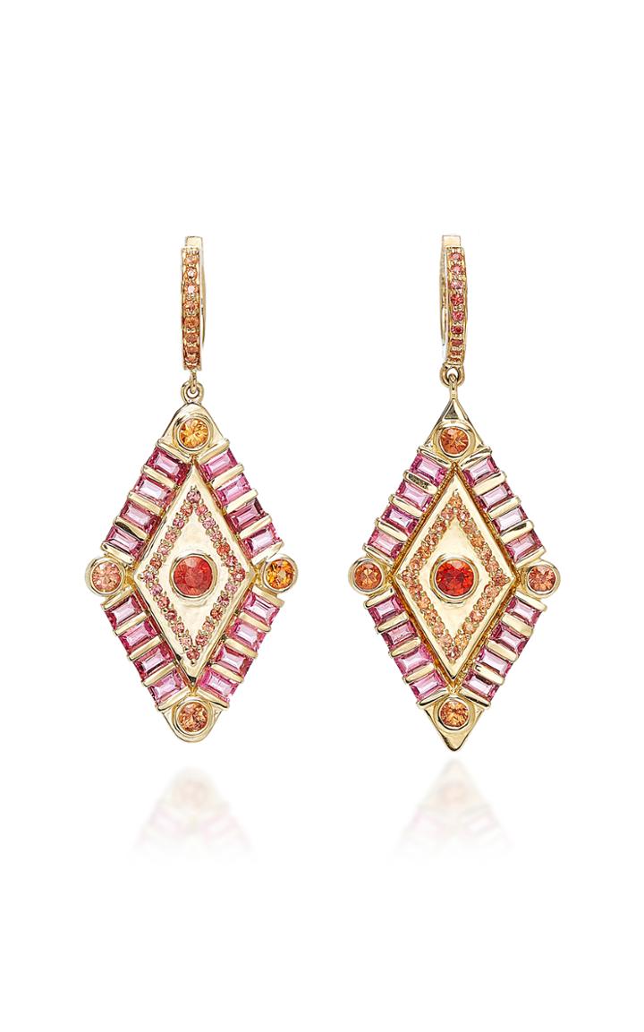 Marlo Laz Pink Shamans Eye Earrings