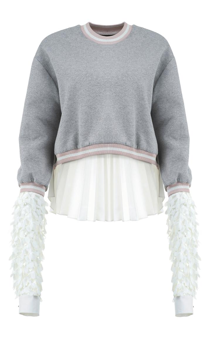 Anouki Floral Lace Sweatshirt Top