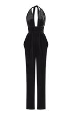 Yanina Demi Couture Velvet Jumpsuit