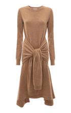 Jw Anderson Tie-detailed Merino Wool Midi Dress