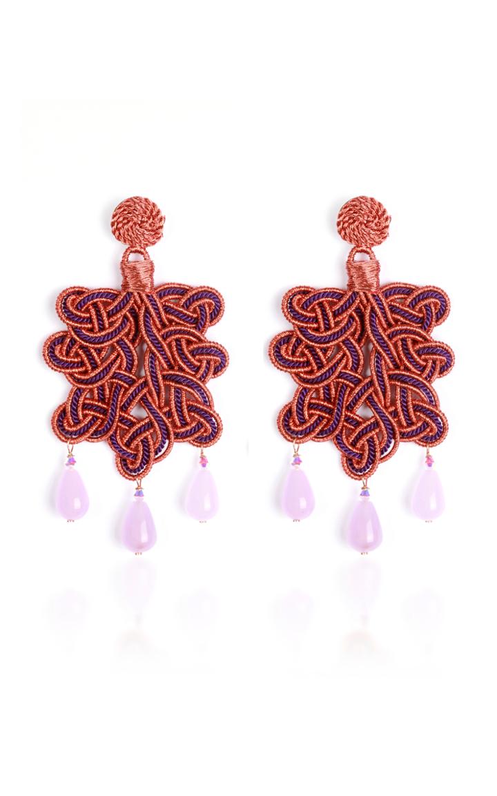 Anna E Alex Foglia Lilac Earrings