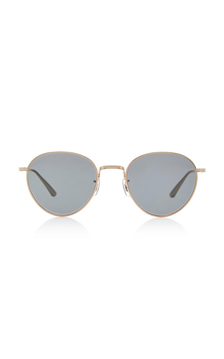 Oliver Peoples The Row Brownstone Round Metal Sunglasses