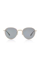 Oliver Peoples The Row Brownstone Round Metal Sunglasses