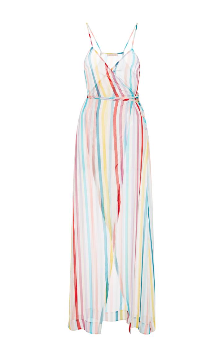 Morgan Lane Sofia Stripe Wrap Dress