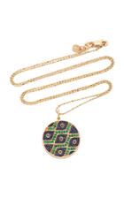 Moda Operandi Sydney Evan 14k Yellow Gold Pav Evil Eye Disc Charm Necklace