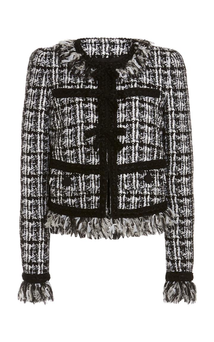 Moda Operandi Zuhair Murad Fringed Tweed Jacket