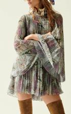 Etro Patterned Pliss-georgette Mini Dress