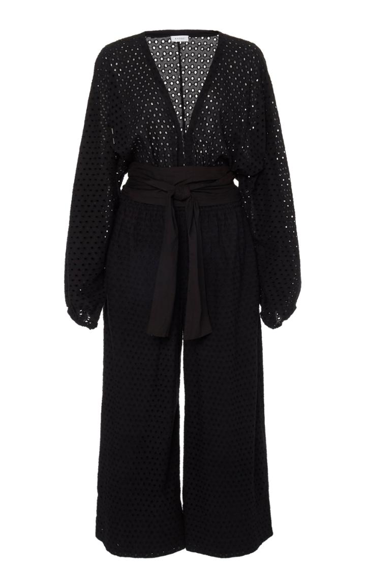 Rhode Blake Belted Eyelet Jumpsuit