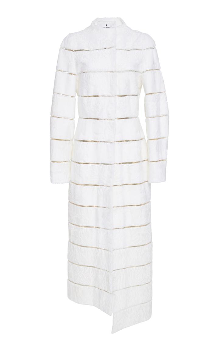 J. Mendel Broadtail Coat With Lace Insets