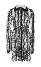 Philosophy Di Lorenzo Serafini Plumetis Long Sleeve Collared Ruffle Dress