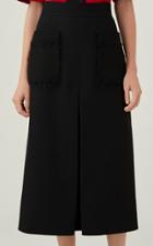 Moda Operandi Marina Moscone Patchpocket Wool-twill Skirt