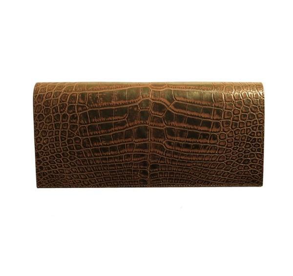 Perrin Paris 1893 Large Faberg  Croc Vintage Clutch