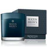 Molton-brown Black Leather Accord & Cade Three Wick Candle