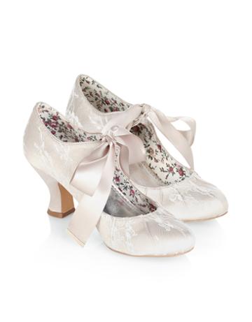 Monsoon Izabela Satin Tie Mary Jane Shoe
