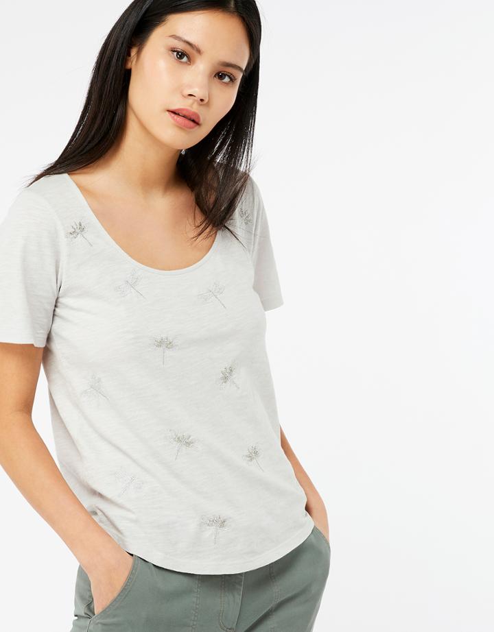 Monsoon Delilah Dragonfly Embroidered T-shirt