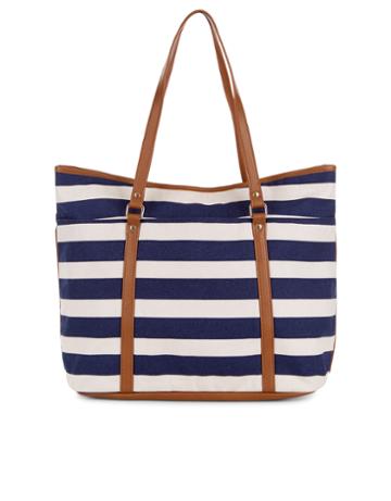 Monsoon Stripe Beach Tote Bag