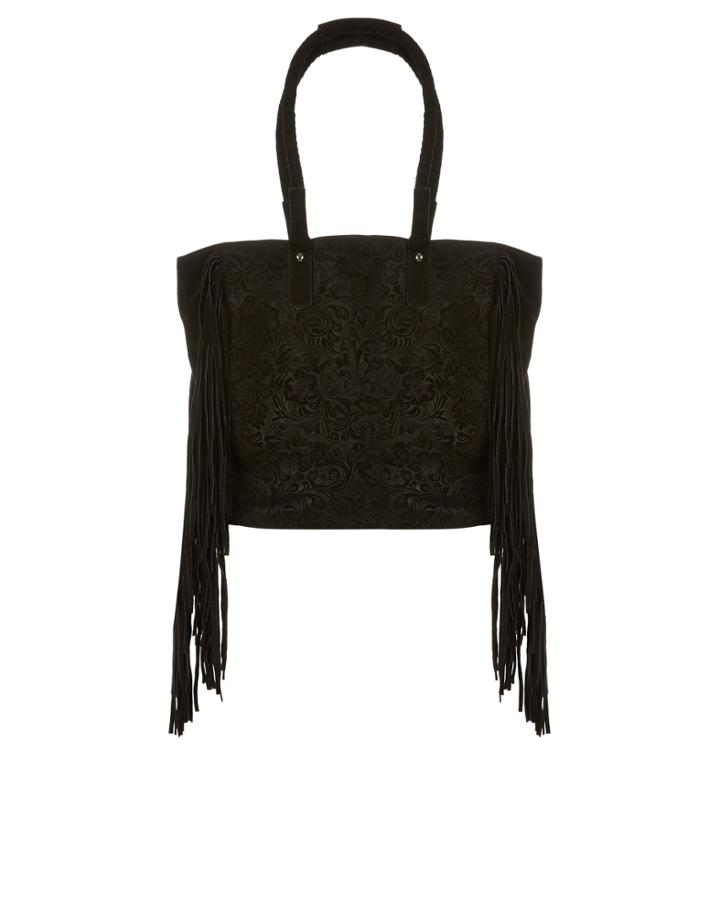 Monsoon Tenille Embossed Leather Shopper Bag
