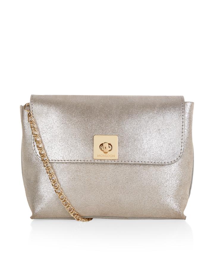 Monsoon Amherst Leather Pouch Bag