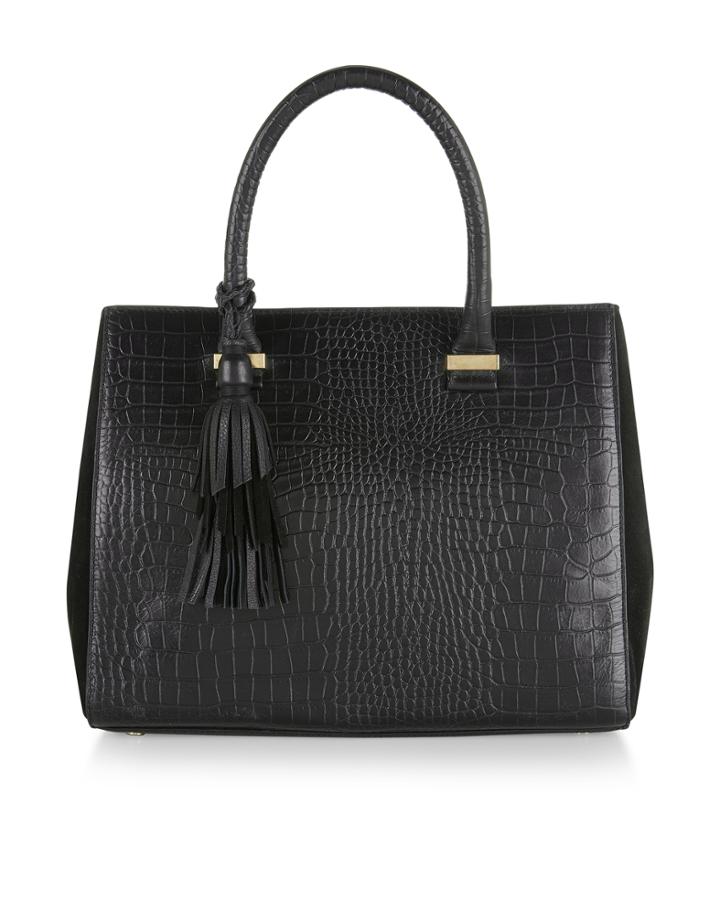 Monsoon Adeline Leather Work Tote Bag