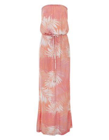 Monsoon Pastel Palm Print Maxi Dress