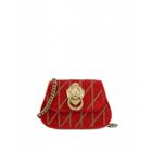 Moschino Head Lion Handle Velvet Bag Woman Red Size U It - (one Size Us)