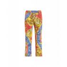 Moschino Roman Scarf Gabardine Trousers Woman Multicoloured Size 38 It - (4 Us)