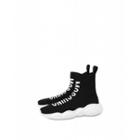 Moschino Teddy Shoes High Sock Sneakers Woman Black Size 35