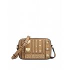 Love Moschino Shoulder Bag With Studs Woman Brown Size U It - (one Size Us)