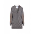 Moschino Mythological Creatures Merino Wool Cardigan Woman Grey Size 38 It - (4 Us)
