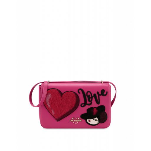Love Moschino Shoulder Bag With Heart And Charming Doll Woman Pink Size U It - (one Size Us)