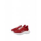 Love Moschino Mesh Sneakers With Heart Woman Red Size 35