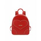 Love Moschino Studded Heart Backpack Woman Red Size U It - (one Size Us)