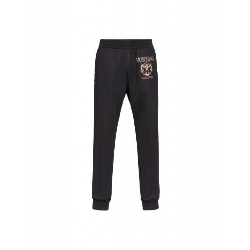 Moschino Roman Double Question Mark Technical Jogging Man Black Size 54 It - (44 Us)