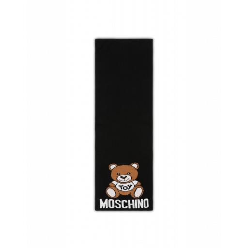Moschino Moschino Teddy Bear Scarf Man Black Size Single Size