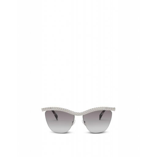 Moschino Sunglasses With Silver Frame Woman Silver Size Single Size
