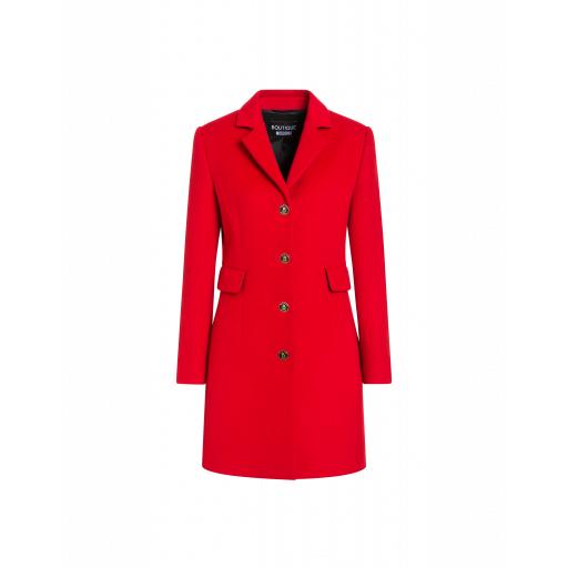 Boutique Moschino Spade Card Velor Coat Woman Red Size 40 It - (6 Us)