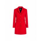 Boutique Moschino Spade Card Velor Coat Woman Red Size 40 It - (6 Us)