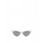 Moschino Cat Eye Sunglasses With Micro Studs Woman White Size Single Size