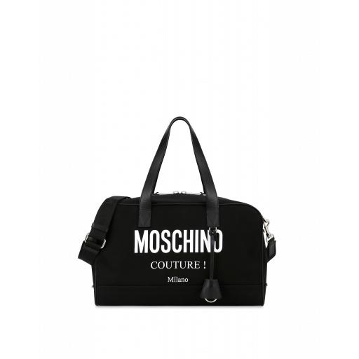 Moschino Moschino Couture Cordura Nylon Boston Bag Man Black Size U It - (one Size Us)