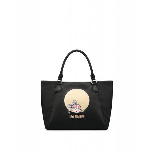 Love Moschino Look At Me Shopper Woman Black Size Single Size