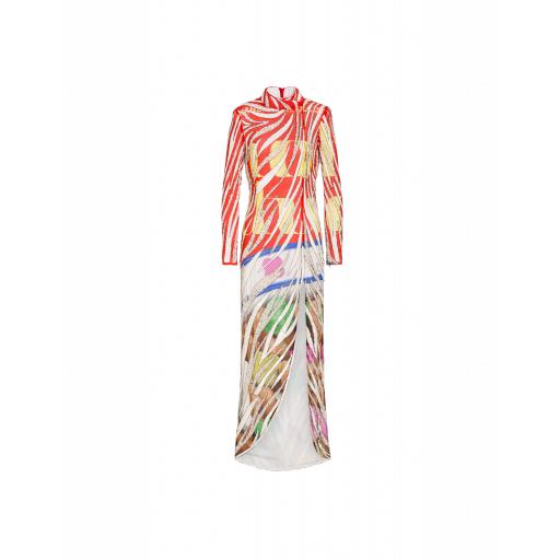 Moschino Packaging Print And Sequins Dress Woman Multicoloured Size 40 It - (6 Us)