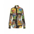 Moschino Slot Machine Twill Shirt Woman Multicoloured Size 36 It - (2 Us)