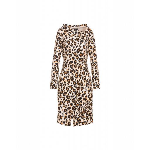 Boutique Moschino Cady Leopard Print Dress Woman Beige Size 38 It - (4 Us)