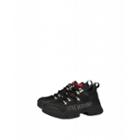 Love Moschino Trekking Sneakers With Studded Logo Woman Black Size 35 It - (5 Us)