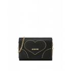 Love Moschino Clutch With Heart And Studs Woman Black Size U It - (one Size Us)