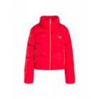 Love Moschino Nylon Down Jacket With Heart Woman Red Size 46 It - (12 Us)