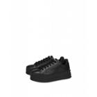 Moschino Leather Platform Sneakers Woman Black Size 35