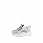 Moschino Teddy Run Sneakers In Mesh, Calfskin And Split Leather Man White Size 39 It - (6 Us)