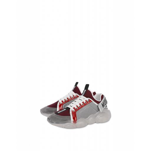 Moschino Multicolor Teddy Shoes Sneakers Woman Grey Size 35