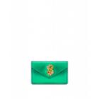 Moschino Dollar Stud Laminated Wallet Woman Green Size U It - (one Size Us)